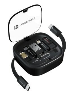 Portronics Snapcase 2 60W Multifunctional Fast Charging Data Cable Kit With Retractable Cable, Conversion Set USB A & Type C to Male Micro/Lightning,Sim Storage,Sim Eject Pin Portronics Snapcase 2 60W Multifunctional Fast Charging Data Cable Kit With Retractable Cable, Conversion Set USB A & Type C to Male Micro/Lightning,Sim Storage,Sim Eject Pin