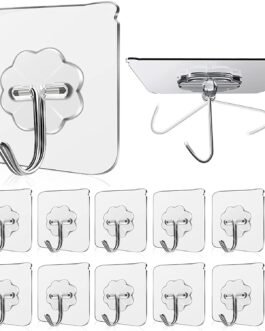 JIALTO Adhesive Hooks Kitchen Wall Hooks-Heavy Duty 13.2lb(Max) Nail Free Sticky Hangers with Stainless Hooks Reusable Utility Towel Bath Ceiling Hooks-10 pcs JIALTO Adhesive Hooks Kitchen Wall Hooks-Heavy Duty 13.2lb(Max) Nail Free Sticky Hangers with Stainless Hooks Reusable Utility Towel Bath Ceiling Hooks-10 pcs
