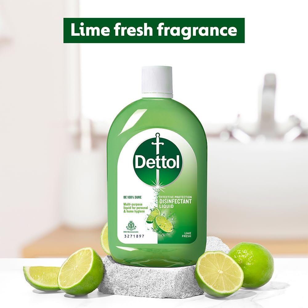 Dettol Liquid Disinfectant for Floor Cleaner, Surface Disinfection , Personal Hygiene (Lime Fresh , 1L) - Image 10