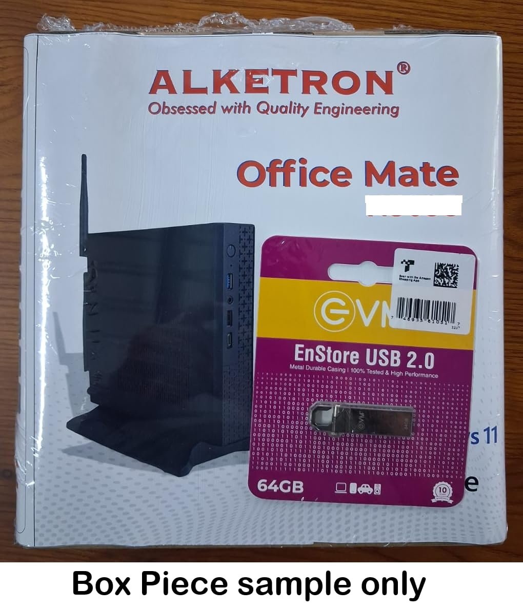 ALKETRON Portable Desktop Mini PC with WiFi & Bluetooth - 512GB M.2 SSD - 8GB RAM -windows11 & MS Office - Free 64GB pendrive - 1 Year Warranty (Student Edition - CPU Only) - Image 7