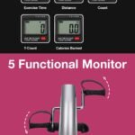 Voroly Portable Under Desk Bike Pedal Exerciser Cycle for Adults & Seniors Physical Therapy Workout Equipment (VR-70MINIBIK-SILVER)