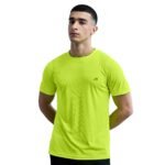 Boldfit Sports Regular Fit T Shirt for Men Quick Dry Fit Tshirt for Men Gym T Shirts for Men for Casual Wear Workout for Men Running T-Shirts for Men T Shirt for Man Neongreen