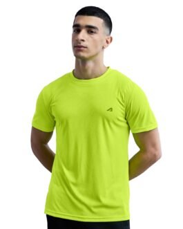 Boldfit Sports Regular Fit T Shirt for Men Quick Dry Fit Tshirt for Men Gym T Shirts for Men for Casual Wear Workout for Men Running T-Shirts for Men T Shirt for Man Neongreen