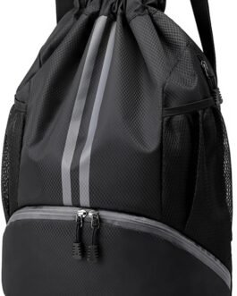 Leosportz Sports Drawstring Bag Backpack for Men Women – Basketball Bag Gym Backpack Dedicated Shoe Compartment | Waterproof Large Space Gym Bag Leosportz Sports Drawstring Bag Backpack for Men Women – Basketball Bag Gym Backpack Dedicated Shoe Compartment | Waterproof Large Space Gym Bag