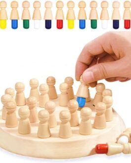 SUPER TOY Wooden Memory Chess Color Matching Game Multi Player Family Board Games for Kids and Adults, Learning Educational Toy for Toddler 3 4 5 6 7 8+ Year Old, Birthday Gift for Boy Girl SUPER TOY Wooden Memory Chess Color Matching Game Multi Player Family Board Games for Kids and Adults, Learning Educational Toy for Toddler 3 4 5 6 7 8+ Year Old, Birthday Gift for Boy Girl
