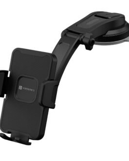Portronics Clamp M5 Car Phone Holder Stand with Grip Rotation, Strong Hold, Suction Cup Mount, Single Hand Use, Shockproof Build, Mobile Stand for Car (Black) Portronics Clamp M5 Car Phone Holder Stand with Grip Rotation, Strong Hold, Suction Cup Mount, Single Hand Use, Shockproof Build, Mobile Stand for Car (Black)