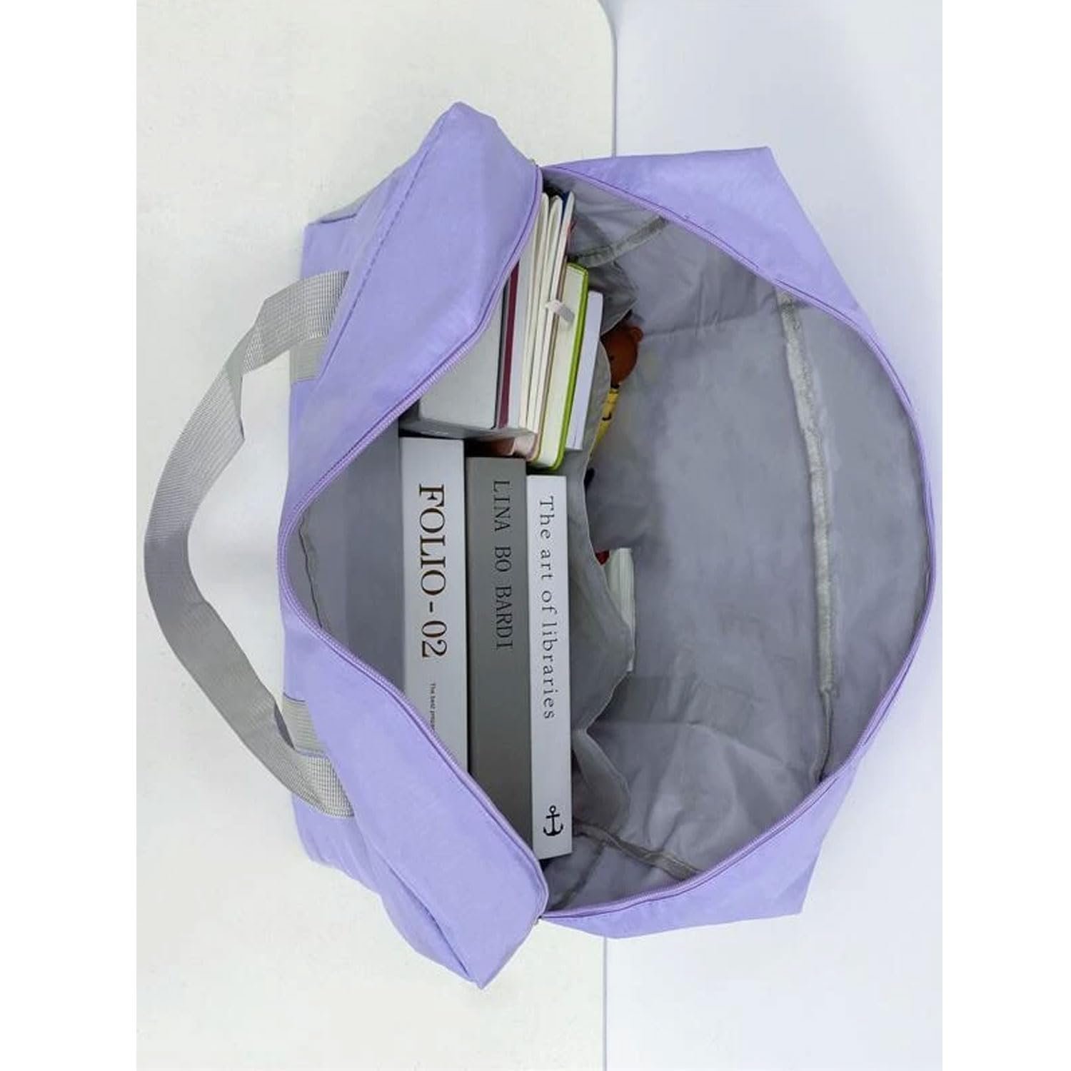 Handcuffs Polyester Travel Duffel Bag|Foldable|Lightweight|Waterproof|Luggage|Airplane|Carry-On|Flight Bags|Travelling|Holiday|Outing|Sports|Weekend|Gifts (Purple, Width: 15.24 Cm) - Image 5