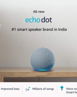 Certified Refurbished Echo Dot (4th Gen, 2020 release)| Smart speaker with Alexa (Blue)