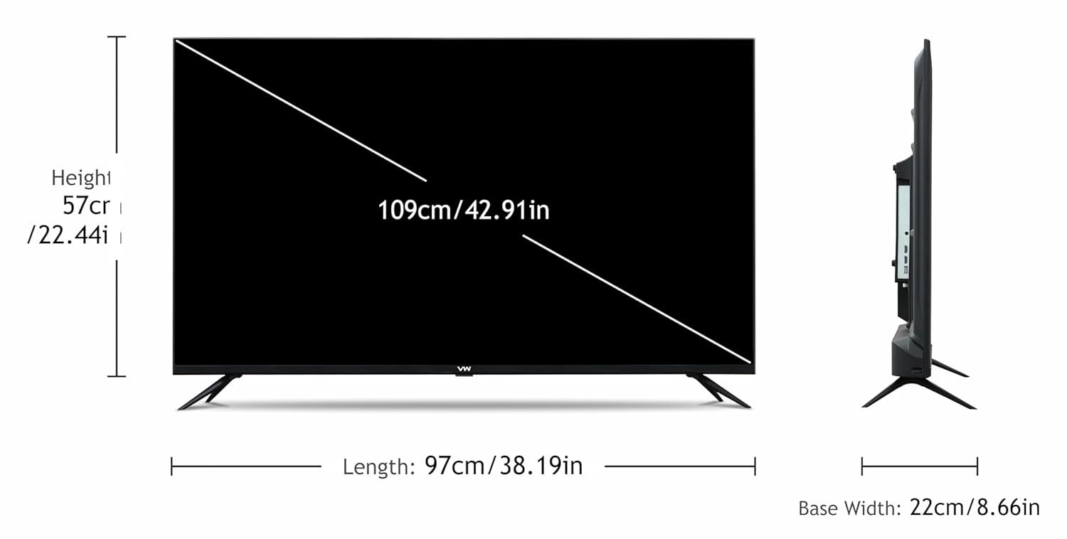 VW 109 cm (43 inches) Linux Frameless Series Full HD Smart LED TV VW43C3 - Image 5