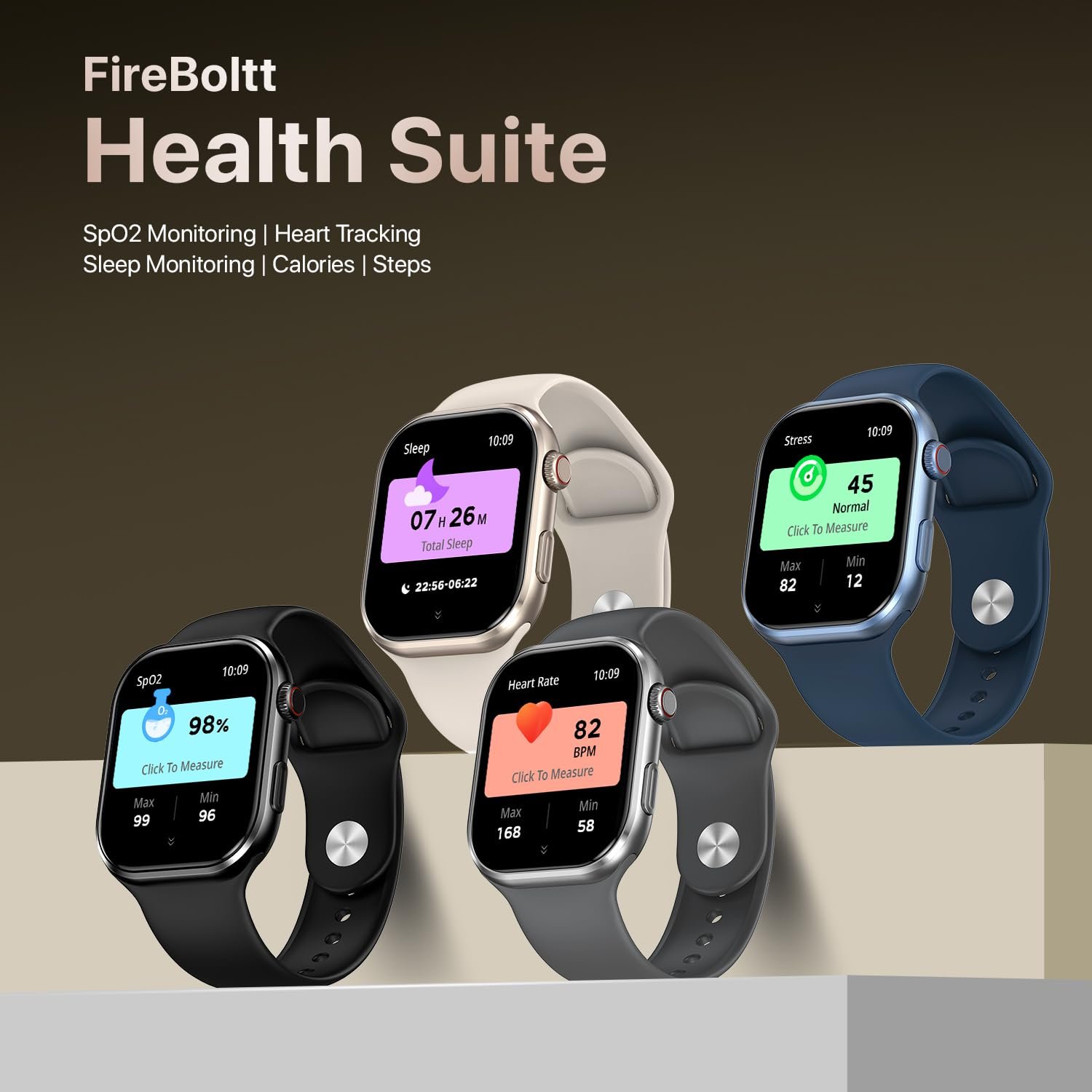 Fire-Boltt Brillia Smart Watch 2.02” AMOLED Display, Bluetooth Calling, SpO2, Heart Rate Monitor, 120+ Sports Modes, Fitness Tracker, Voice Assistant, Smart Watch for Man & Women– Champagne - Image 7