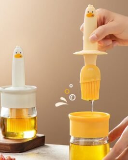 Puno Premium Oil Dispenser Bottle with Silicone Brush | 200ML Leakproof Plastic Jar | Kitchen Basting Brush for Cooking, Baking, BBQ, and Grilling Heat-Resistant Puno Premium Oil Dispenser Bottle with Silicone Brush | 200ML Leakproof Plastic Jar | Kitchen Basting Brush for Cooking, Baking, BBQ, and Grilling Heat-Resistant