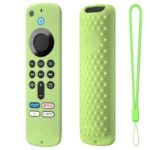 Oboe Silicone TV Remote Cover ‘Compatible with’ All New Fire TV Stick 4k & Fire Tv Stick HD Remote 2025 Model Protective Case with Lanyard (Glow in Dark Green) [Remote NOT Included]