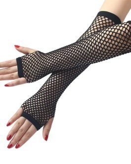 HEAVY DRIVER® Long Fingerless Fishnet Gloves Party Accessories Mesh 1920s Gloves Black HEAVY DRIVER® Long Fingerless Fishnet Gloves Party Accessories Mesh 1920s Gloves Black