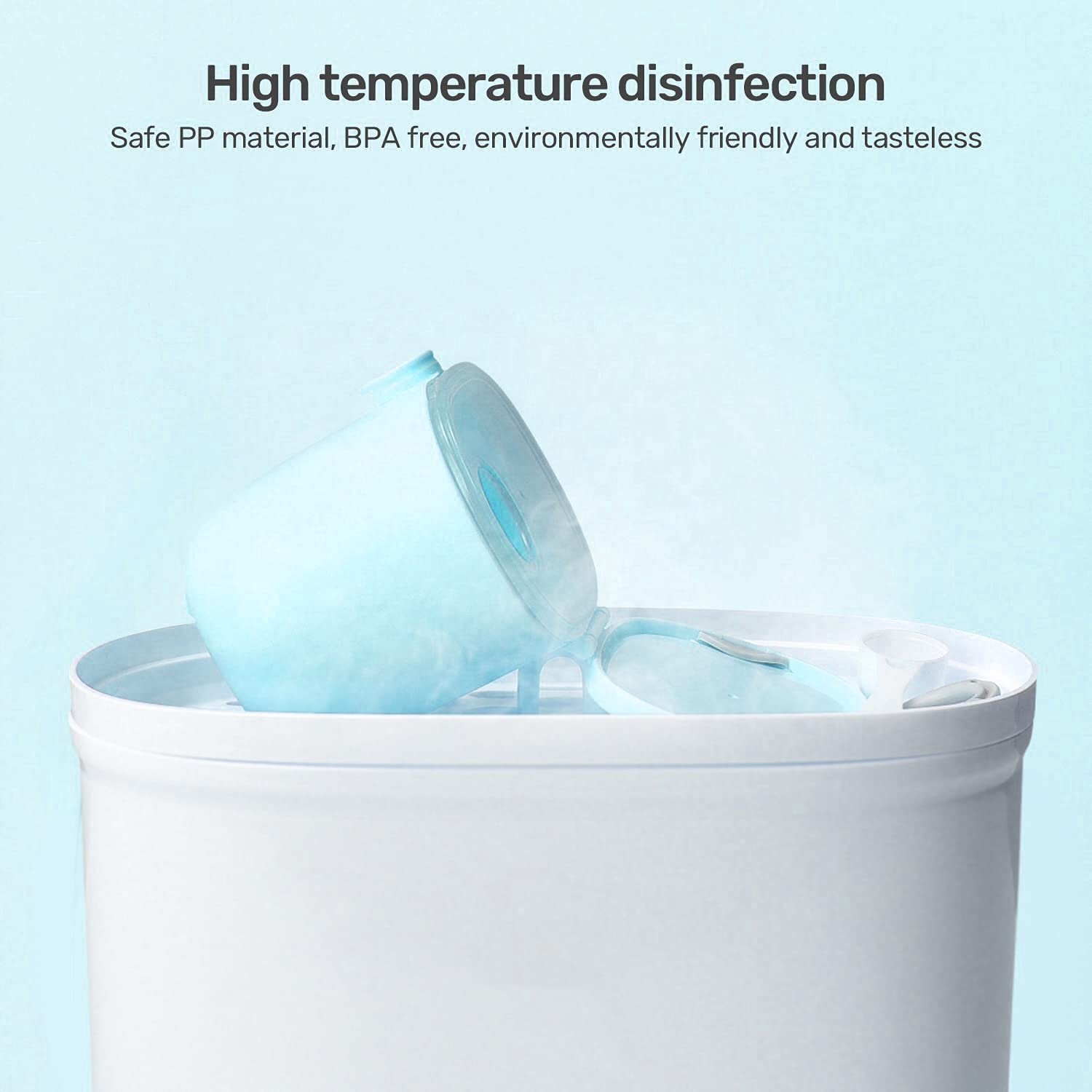 R for Rabbit Silicone First Feed Meal Box for Baby, Kids Multi-Functional Milk Powder Container Box 210G (Blue) - Image 4