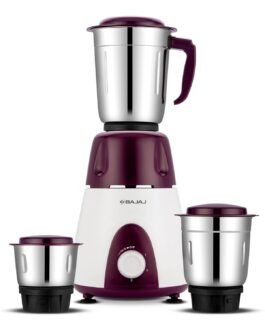 Bajaj Rex Mixer Grinder 500W | Mixie For Kitchen With Nutri-Pro Features | 3 SS Mixer Jars For Heavy Duty Grinding | Adjustable Speed Control | Multifunctional Blade System | 2 Yr Warranty【Purple】 Bajaj Rex Mixer Grinder 500W | Mixie For Kitchen With Nutri-Pro Features | 3 SS Mixer Jars For Heavy Duty Grinding | Adjustable Speed Control | Multifunctional Blade System | 2 Yr Warranty【Purple】