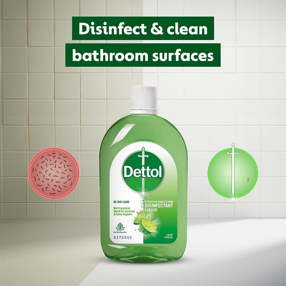 Dettol Liquid Disinfectant for Floor Cleaner, Surface Disinfection , Personal Hygiene (Lime Fresh , 1L) - Image 7