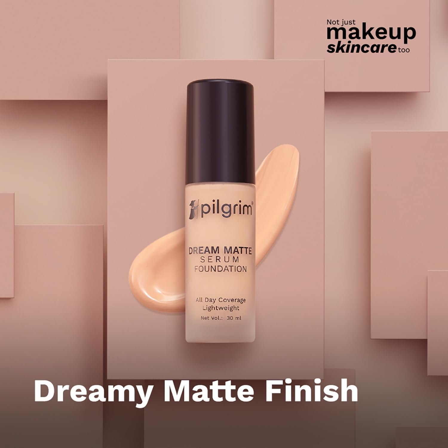 Pilgrim Medium Classic Nude Serum Liquid Foundation, Matte & Poreless,30 ml | Foundation for face make up infused |Water-Resistant,All Day Coverage|All Skin Types - Image 3
