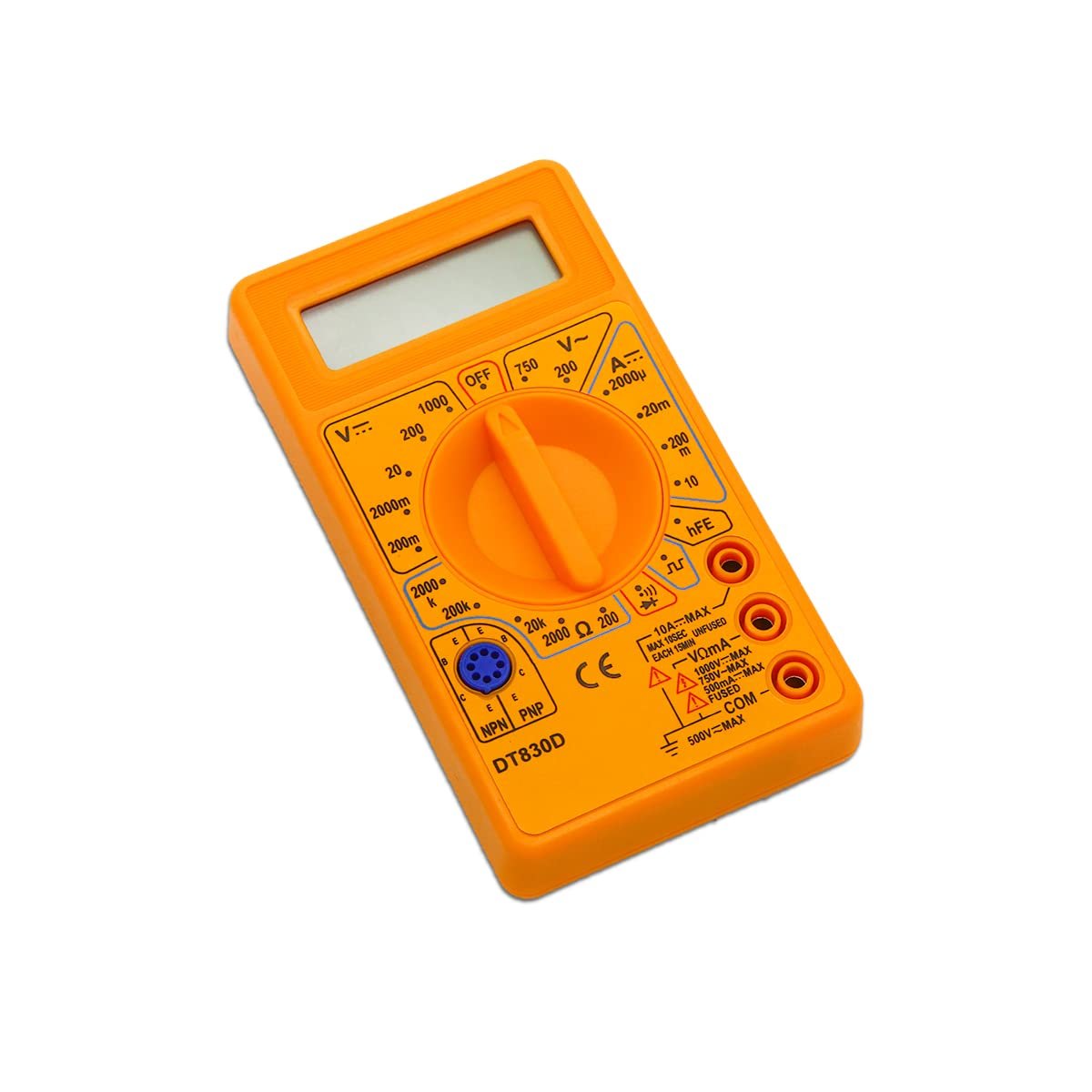 Electronic Spices Small Digital Multimeter, Multipurpose Electric meter Yellow/Red - Image 3