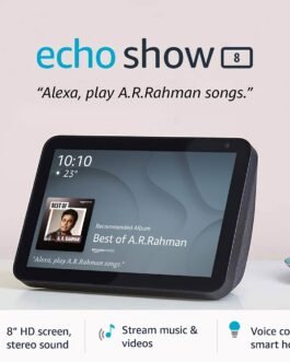 Certified Refurbished Echo Show 8 (1st gen) – Smart speaker with 8″ HD screen & hands-free entertainment with Alexa (Black)