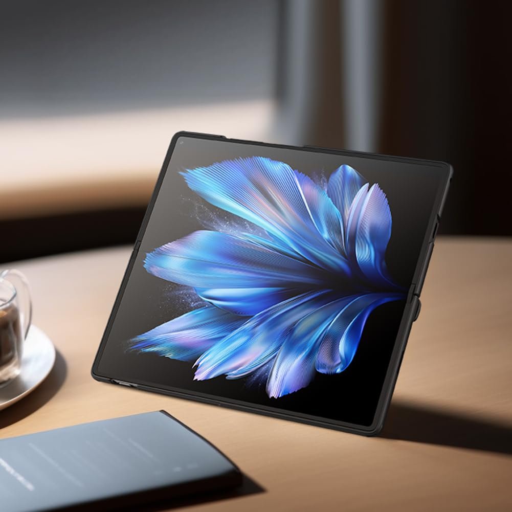 Nillkin Case for Vivo X Fold 3 Pro (8.03" Inch) Super Frosted Shield Prop Flip Style Lens Camera Protect Mobile Holder TPU + PC Wireless Charging Black Color - Image 16