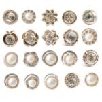 INOVERA (LABEL) 20 Pieces Shirts Brooch Buttons for Women, Girls – Jeans, Hats, Fancy Brooches Pins – No Sew Button Pin Safety for Diy Clothing Accessories (Multicolor)