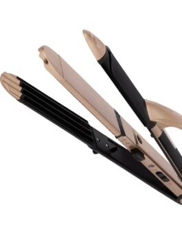Vega 3 in 1 Hair Styler for Women, (India’s No.1* Hair Styler Appliance Brand) Straightener, Curler and Crimper, Suitable for All Hair Types, Gold-Black (VHSCC-01)