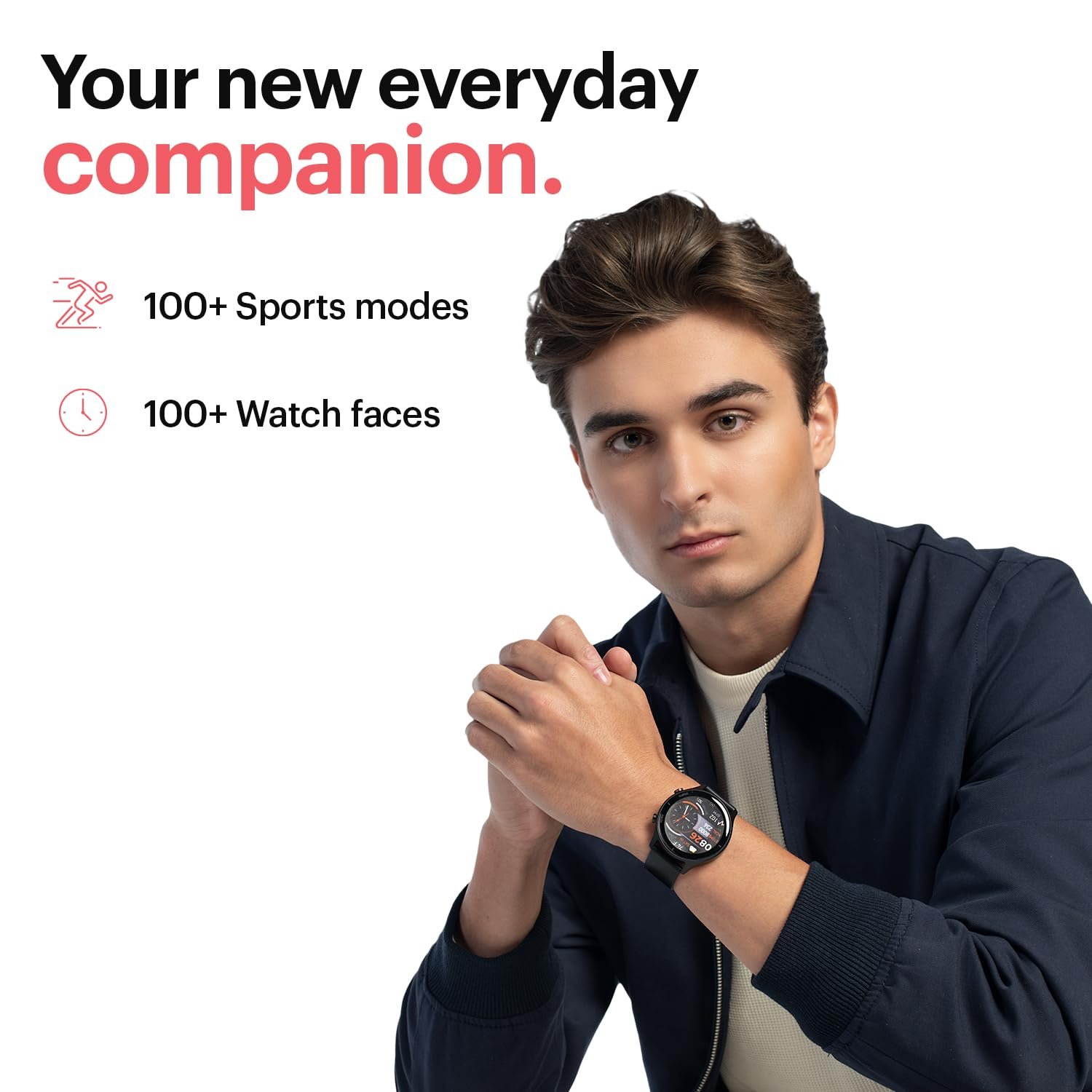 Noise Twist Round dial Smart Watch with Bluetooth Calling, 1.38" TFT Display, up-to 7 Days Battery, 100+ Watch Faces, IP68, Heart Rate Monitor, Sleep Tracking (Jet Black) - Image 5