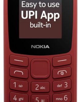 Nokia All-New 105 Single Sim Keypad Phone with Built-in UPI Payments, Long-Lasting Battery, Wireless FM Radio | Red Nokia All-New 105 Single Sim Keypad Phone with Built-in UPI Payments, Long-Lasting Battery, Wireless FM Radio | Red
