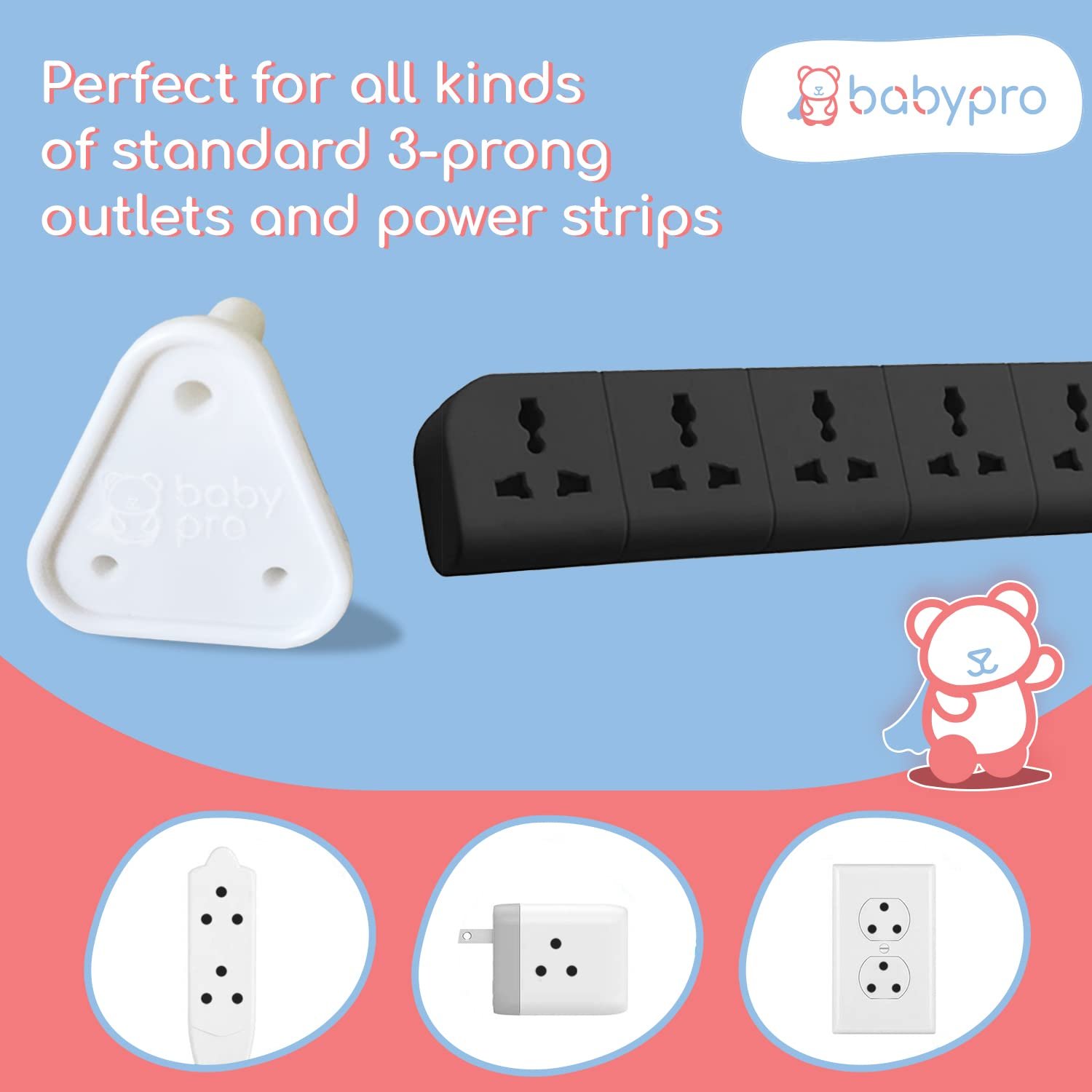 BabyPro BabyProofing Electric Socket Covers (Set of 12) for Baby Safety by Certified Professional Childproofer, Switch Board Covers (White) - Made in India - Image 6
