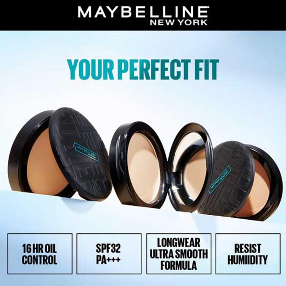 Maybelline New York Fit Me Compact Powder, Matte + Poreless Compact Powder, upto 16 hours of Oil Control with SPF 32 PA+++ and UV filters & ideal for normal to oily skin - 128 Warm Nude|6g - Image 3