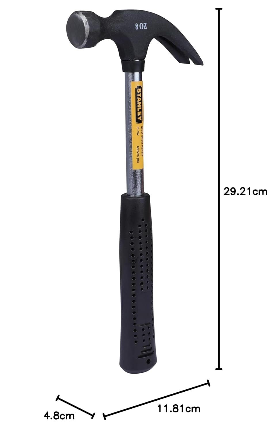 STANLEY 51-152 Claw Hammer with Steel Shaft for Masonry, Woodwork, Fittings for Home, DIY, Mechanic, Industrial & Professional Use, GREY & BLACK - Image 9