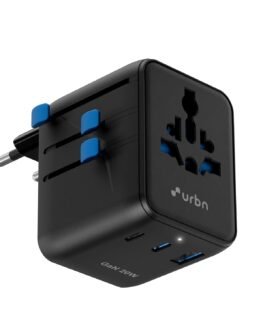 URBN 20W GaN Universal Adapter | Charge 4 Devices Simultaneously | 2400W Universal Socket | Dual USB-C + USB-A | Smart Travel Multi Plug | Global Compatibility | 6-Layer Safety Protection URBN 20W GaN Universal Adapter | Charge 4 Devices Simultaneously | 2400W Universal Socket | Dual USB-C + USB-A | Smart Travel Multi Plug | Global Compatibility | 6-Layer Safety Protection
