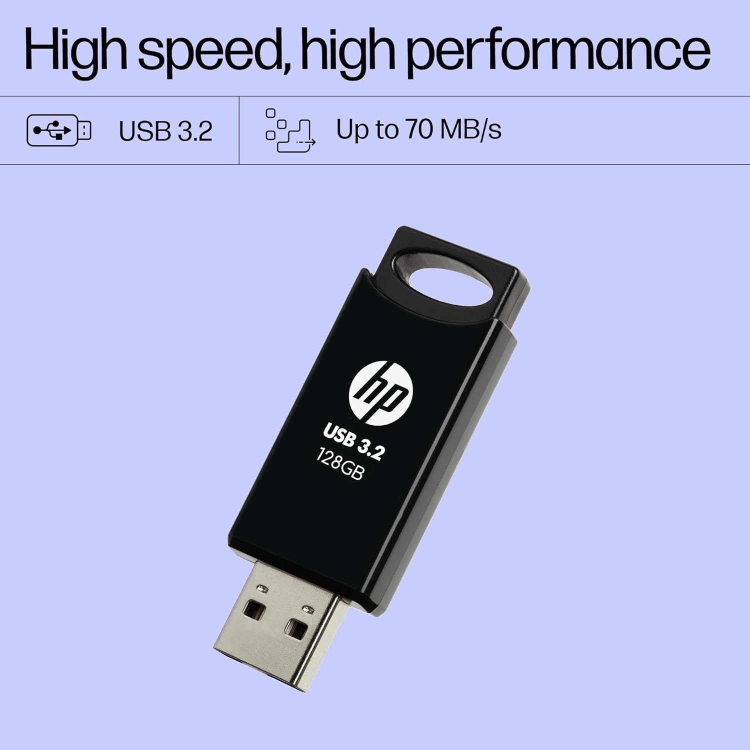 HP 712w 128GB USB 3.2 Flash Drive- Black - Image 3