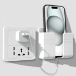 Tensea ABS Mobile Phone Charging Stand,Multi-Functional Storage Holder,Bedside Fixed Rack,Bedroom,Office Accessories,Acrylonitrile Butadiene Styrene,White 01,Portable Electronic Devices,9.9x3x8.6 cm