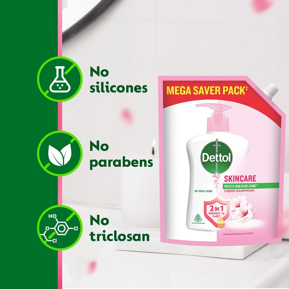 Dettol Liquid Handwash Refill – Skincare Hand Wash- 1350ml | pH Balanced | 10x Better Germ Protection - Image 9