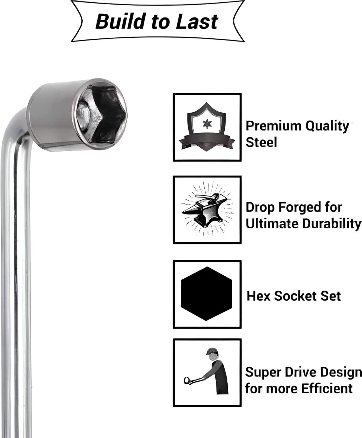 Oblivion 10-Pcs Socket Handle Set | Hand Tool Kit for Home DIY, Automobile & Vehicle Maintenance Repair (Pack of 1) - Image 2
