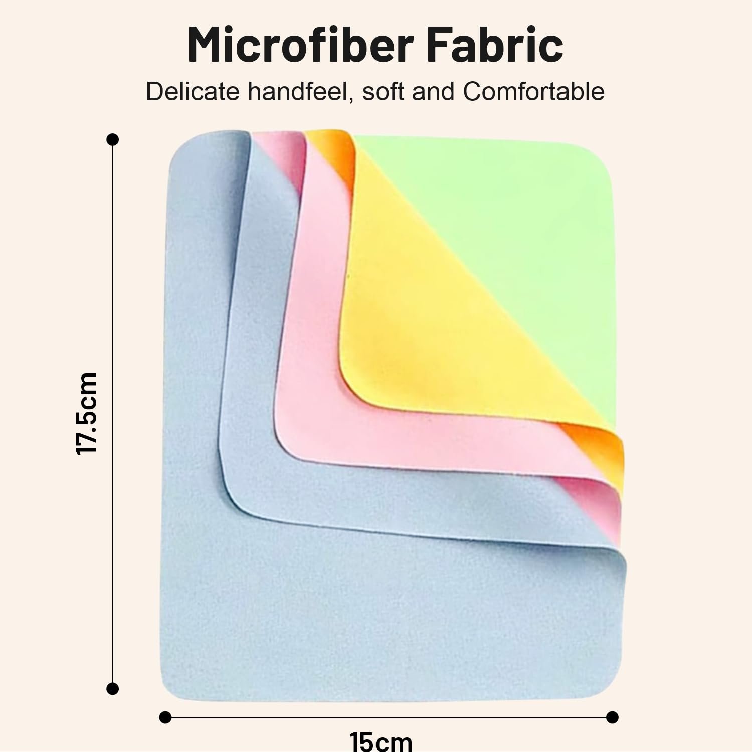 HUMBLE Microfiber Cleaning Cloth for Laptop Screens, Monitors, Keyboards, Phones, Cameras, Tablets, Sunglasses & More – Soft, Lint-Free, Reusable Wipes - Random Colors (Pack of 5) - Image 2