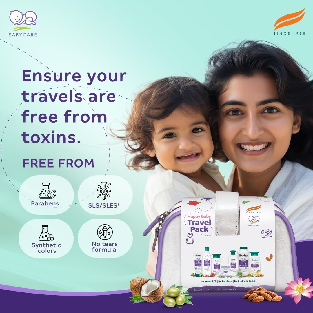 Himalaya Baby Gift Pack (7 Pieces) With Free Maternity Travel Bag| No.1 Doctor Prescribed|Gentle, Safe & Researched For Baby'S Skin & Hair, Liquid - Image 6