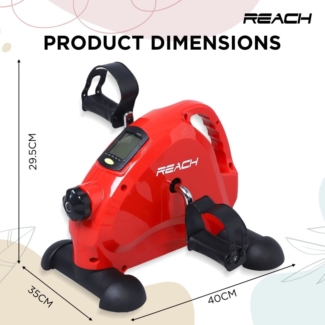 Reach Mini Bike Max Portable Cycle Bike Pedal Exerciser for Foot and Arm, Home & Gym Fitness Equipment with Adjustable Resistance & LCD Monitor - Image 7