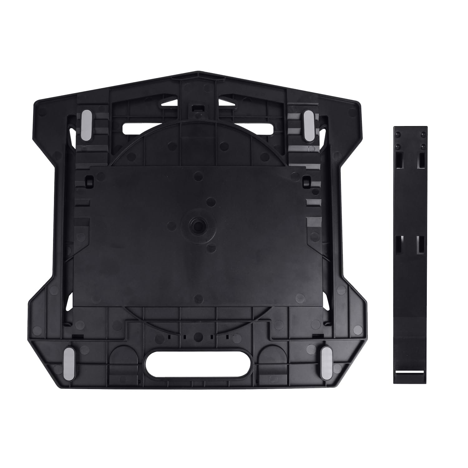 amazon basics ABS 2-in-1 Laptop and Mobile Stand, Ergonomic, Adjustable Height, Anti-Slip Base, Heat Dissipation, Portable, Lightweight, Compatible with All Laptops Up to 15.6" (Black) - Image 6