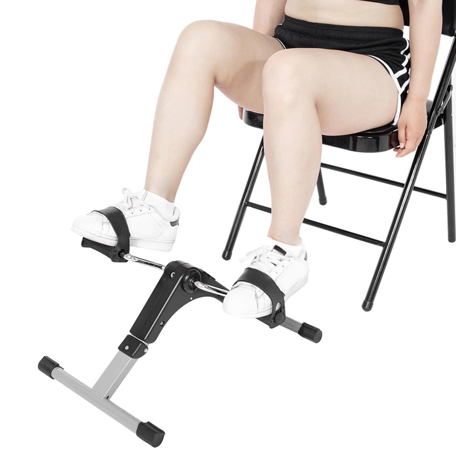 Smile™ Foldable Mini Fitness Cycle Pedal Exerciser Bike Gym Machine with Digital Display Meter for Men Women Home Exercise Gym, PVC - Image 3