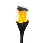 Homehop Solar Lights for Garden Pathway Flame Flickering Fire Mashaal Dancing Waterproof Lamp for Outdoor,Lawn, Garden and Landscape (12 LED,Pack of 1)