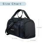 TRAVALATE Travel Duffle Luggage Bag Organizer | Multi Pocket Ultra-Light| Polyester 45 Lt| Men And Women | 21 X 09 X 11 Inch |Black, 22.86 Cm