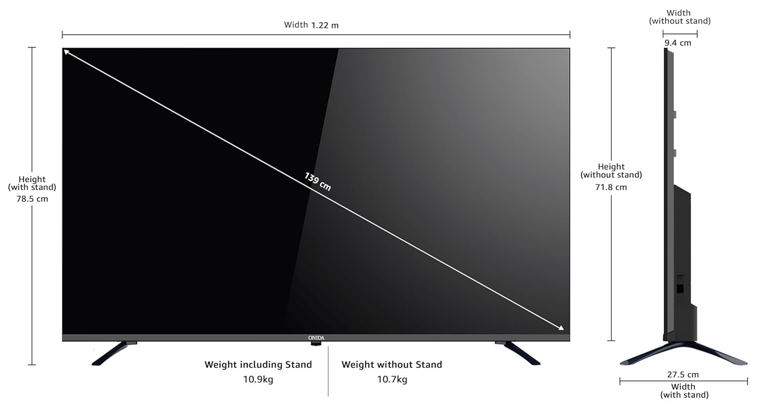 ONIDA 139 cm (55 inches) Nexg Series 4K QLED Smart Google TV QZ55UI - Image 7