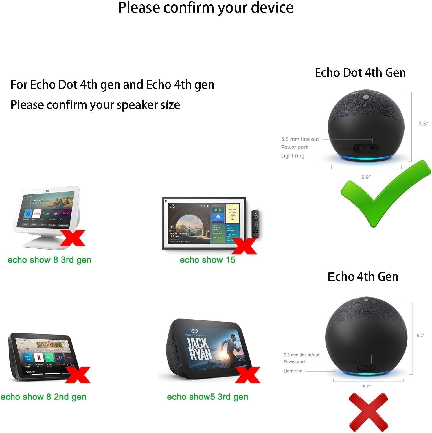 15W Charger Adapter 12V Compatible for Amazon Alexa Echo Dot (3rd gen & 4th gen),Echo Dot with Clock, Echo Show 5, and Fire TV Cube - Image 2
