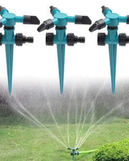 HASTHIP® 3pcs Garden Sprinkler, 360° Rotating Irrigation Sprinkler,Three-Outlet Lawn Sprinkler Adjustable Jetting Angle, 3000 Sq.Ft Coverage,Gardening Watering Systems