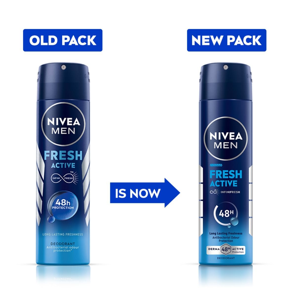 NIVEA MEN Fresh Active Original Deodorant for Men | 48 H Active Odour Protection | Long Lasting Smell Deo | Marine Fresh, Lemon and Sandalwood Fragrance | Dermatologically Approved | 150ml - Image 2