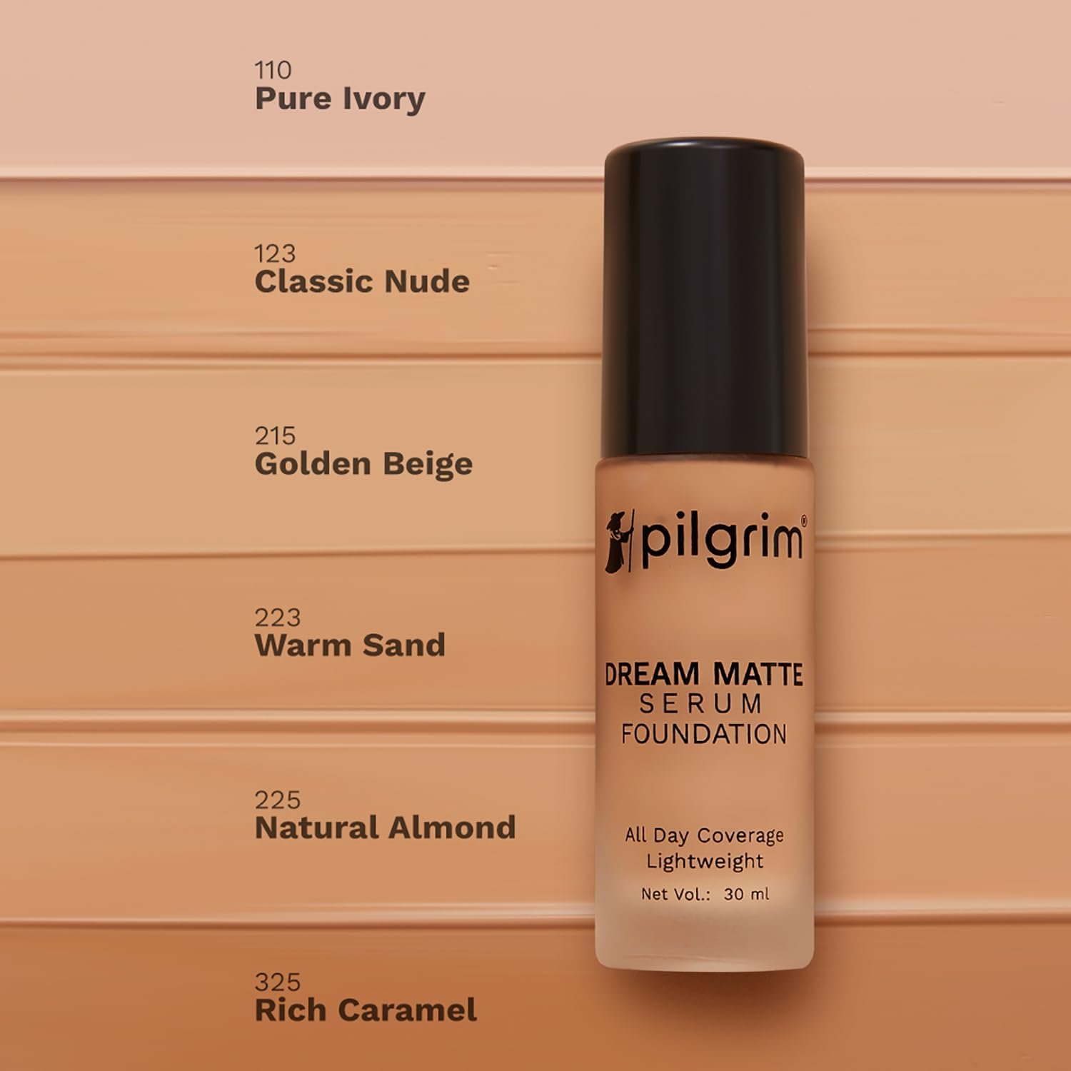 Pilgrim Medium Classic Nude Serum Liquid Foundation, Matte & Poreless,30 ml | Foundation for face make up infused |Water-Resistant,All Day Coverage|All Skin Types - Image 8