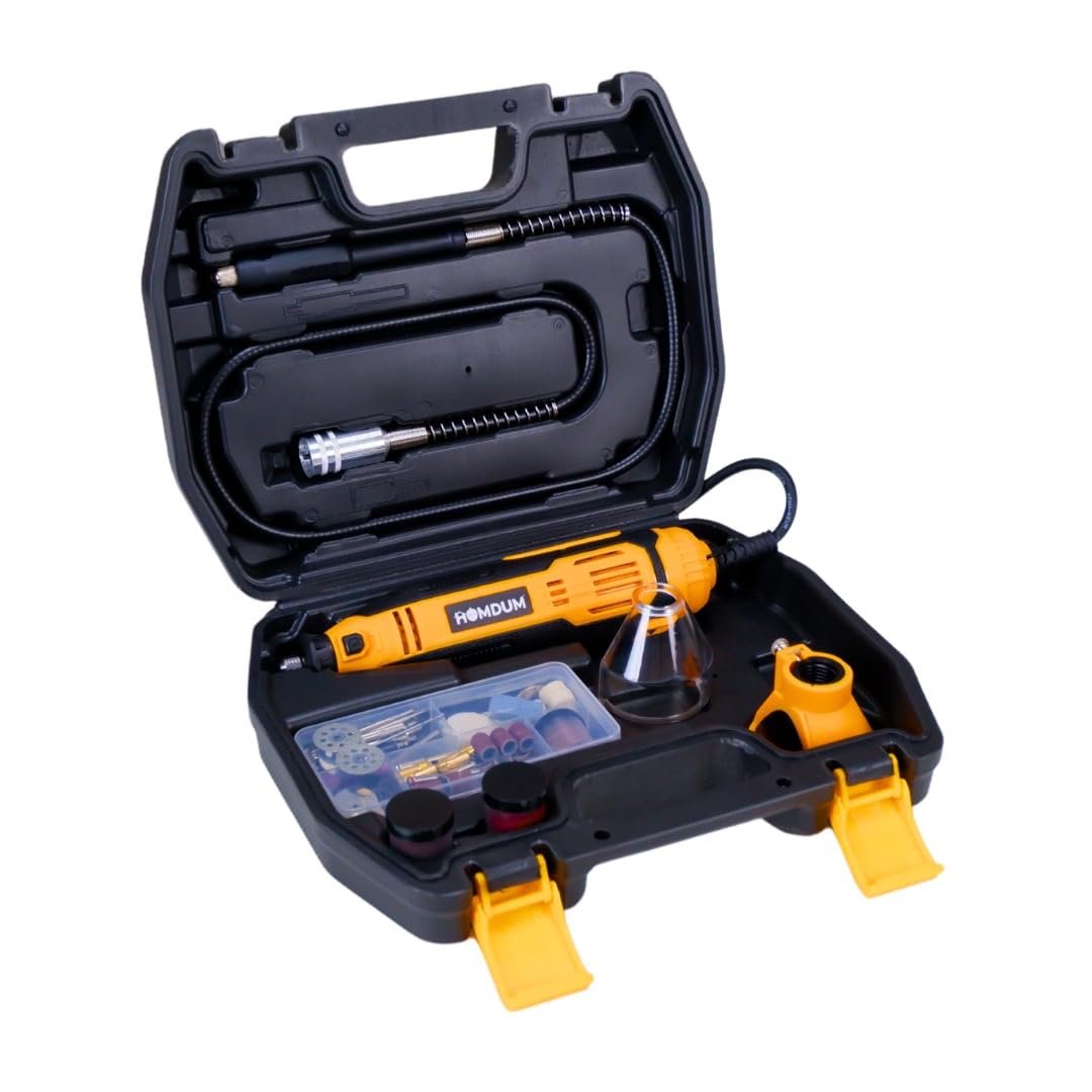 Homdum 152Pcs Universal Chuck Rotary Tool Kit Die Grinder 160W with 6 Variable Speed, Cutting,Sanding, Polishing, Engraving, Carving Tools for DIY Crafting and Home Repair Projects 6 months warranty - Image 2