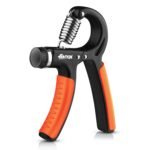 FitBox Sports Adjustable Hand Grip Strengthener (10kg – 40kg) Finger Excerciser, Plastic Hand Gripper For Men & Women, Balck & Orange